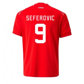 Herren Fußballbekleidung Schweiz Haris Seferovic #9 Heimtrikot WM 2022 Kurzarm